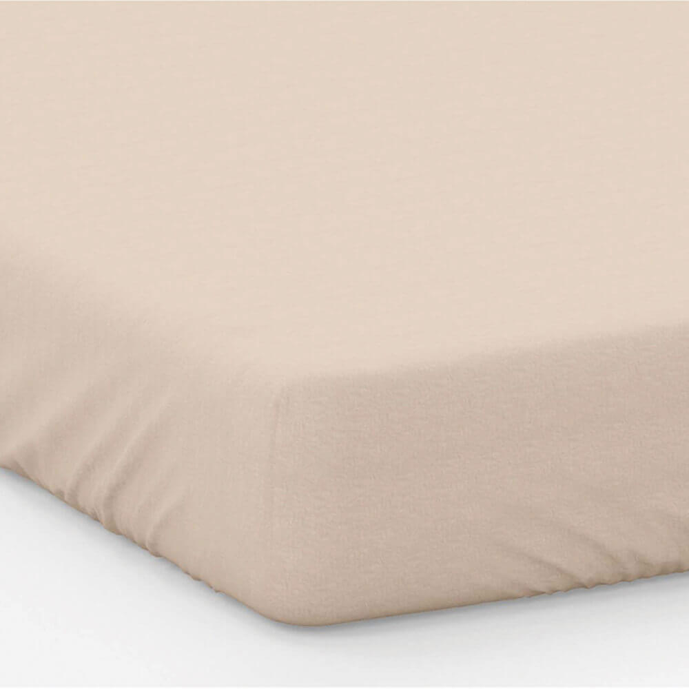 Belledorm Cotton Polyester Cream Fitted Sheet